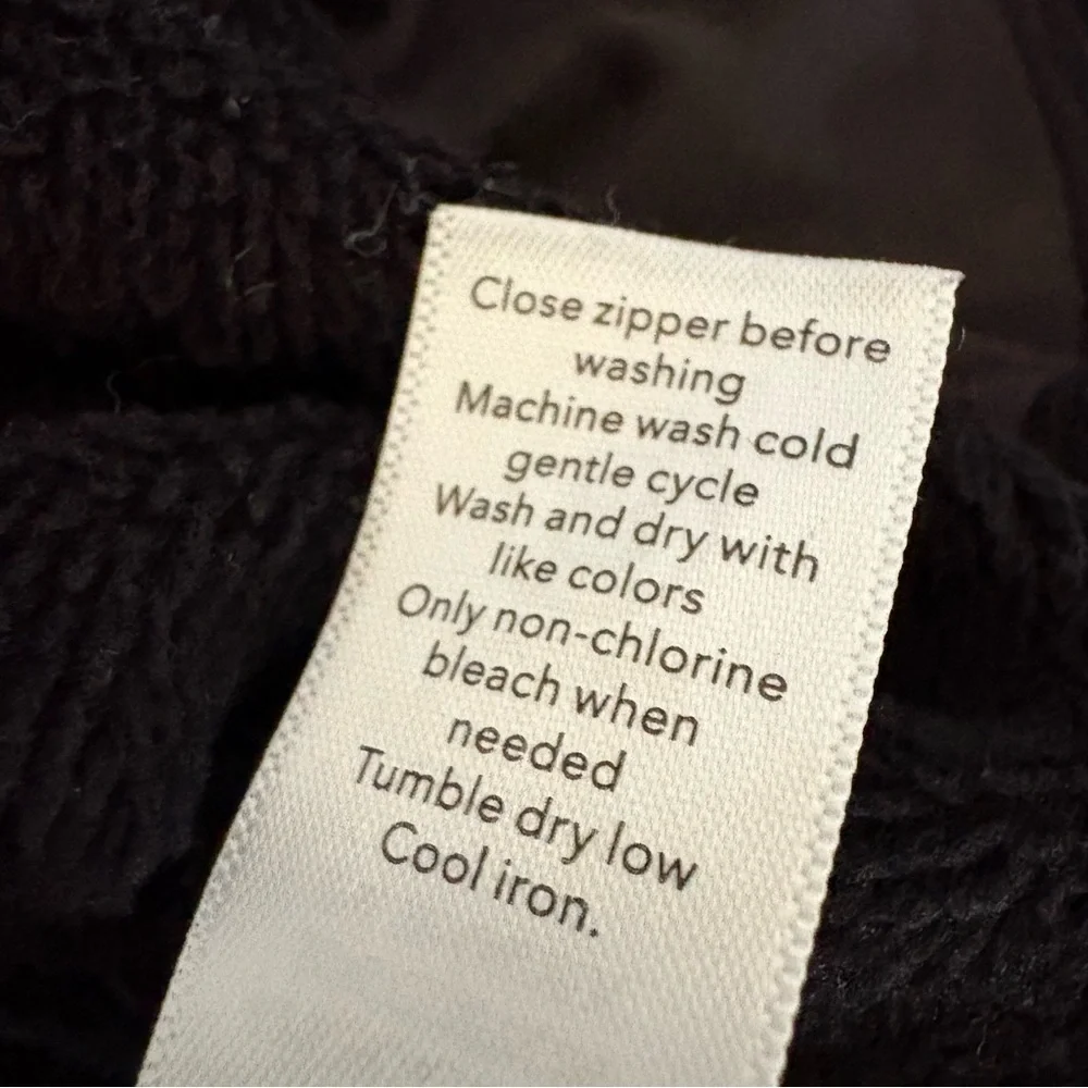Athleta Cozy Karma Side Zip Sweatshirt Funnel Neck Pullover Black Size Small - Picture 11 of 13